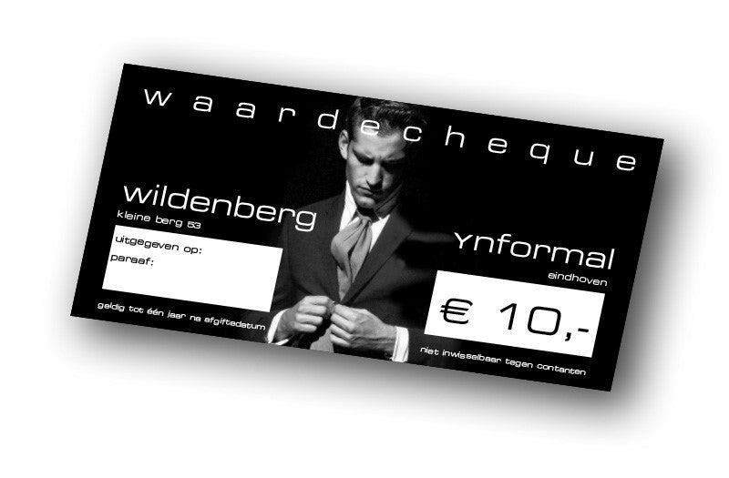 Waardecheque Wildenberg Ynformal à € 10,00