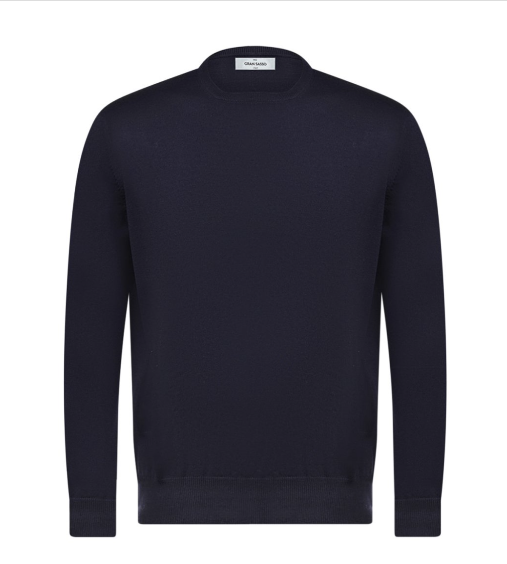 Gran Sasso Trui Ronde Hals - Zwart