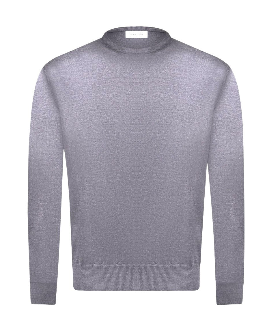 Gran Sasso Trui Ronde Hals - Lichtgrijs