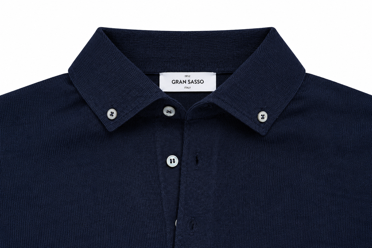 Gran Sasso Trui Polokraag - Marine blauw