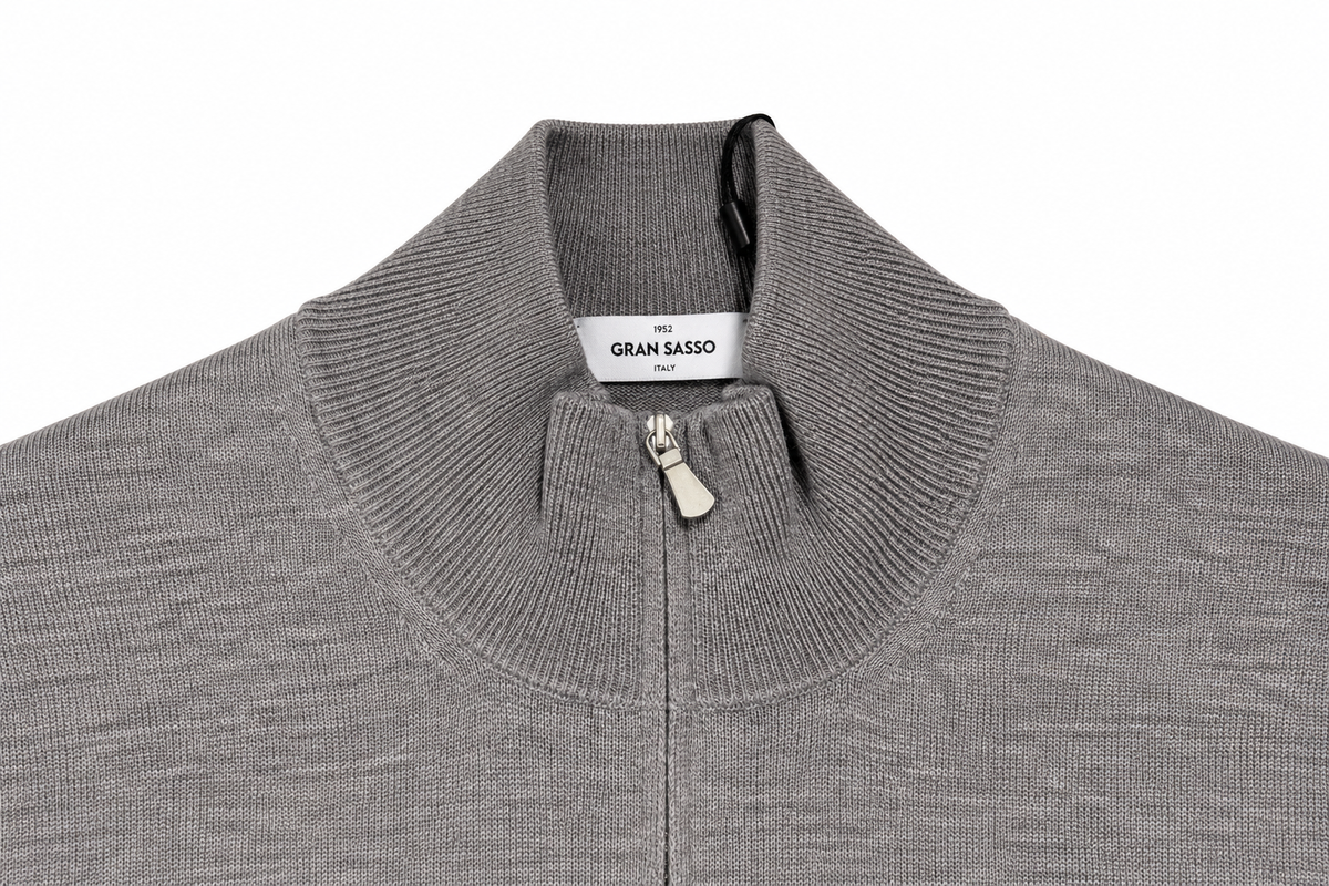 Gran Sasso Trui Turtle Neck - Lichtgrijs