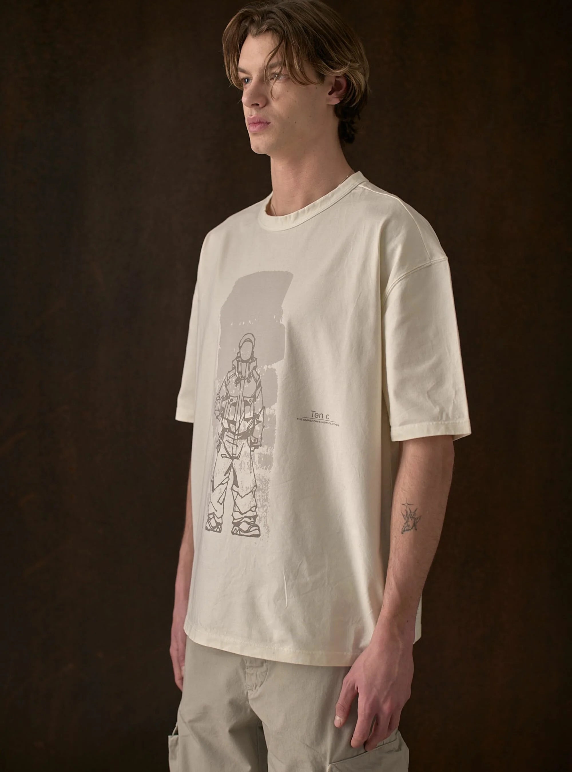 Ten C T-shirt - Taupe