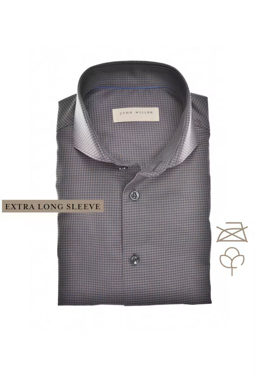 John Miller Shirt Extra Mouwlengte - Br/ be dessin
