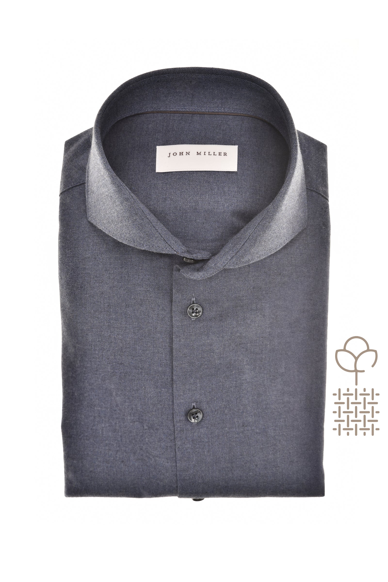 John Miller Shirt Casual - Marine blauw