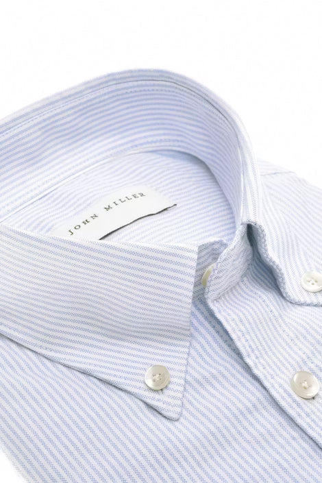 John Miller Shirt Casual - Blauw dessin