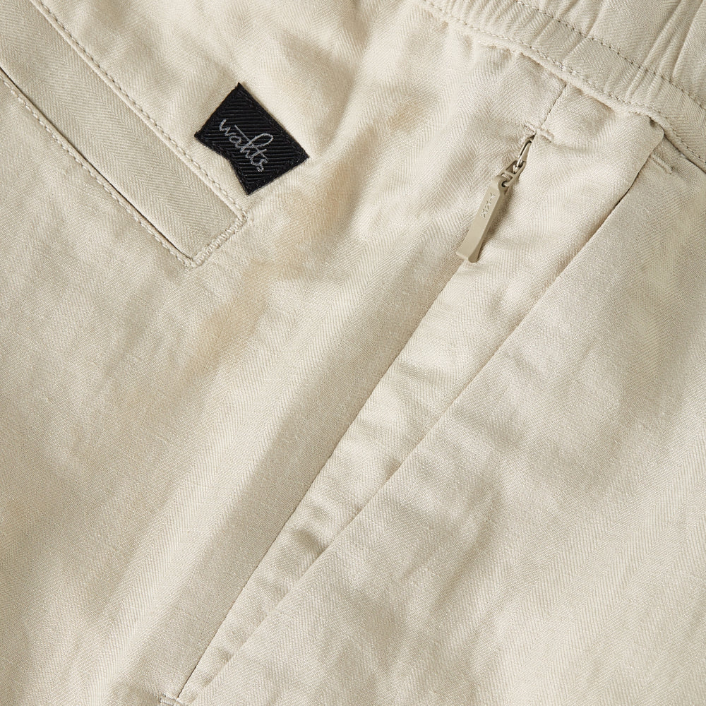Wahts Broek linnen katoen  - Beige