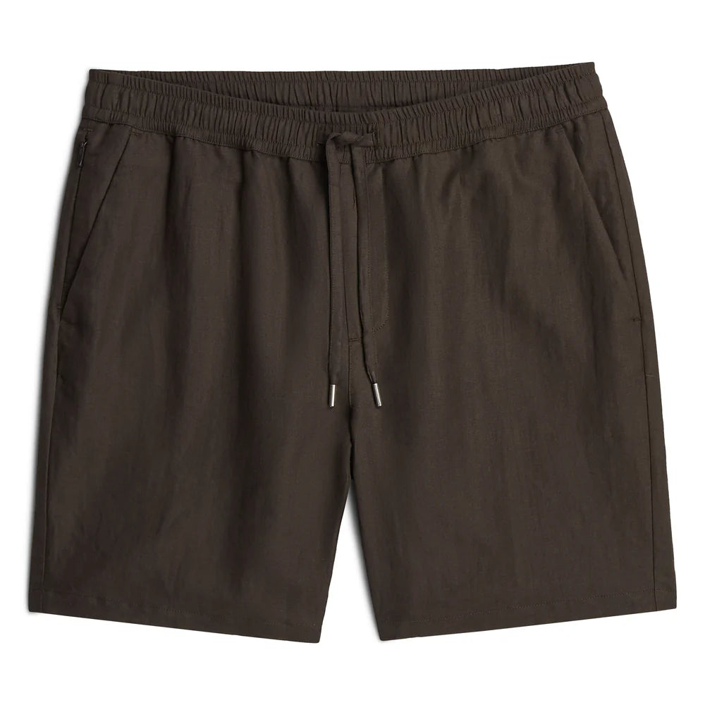 Wahts Bermuda Linnen katoen - Bruin