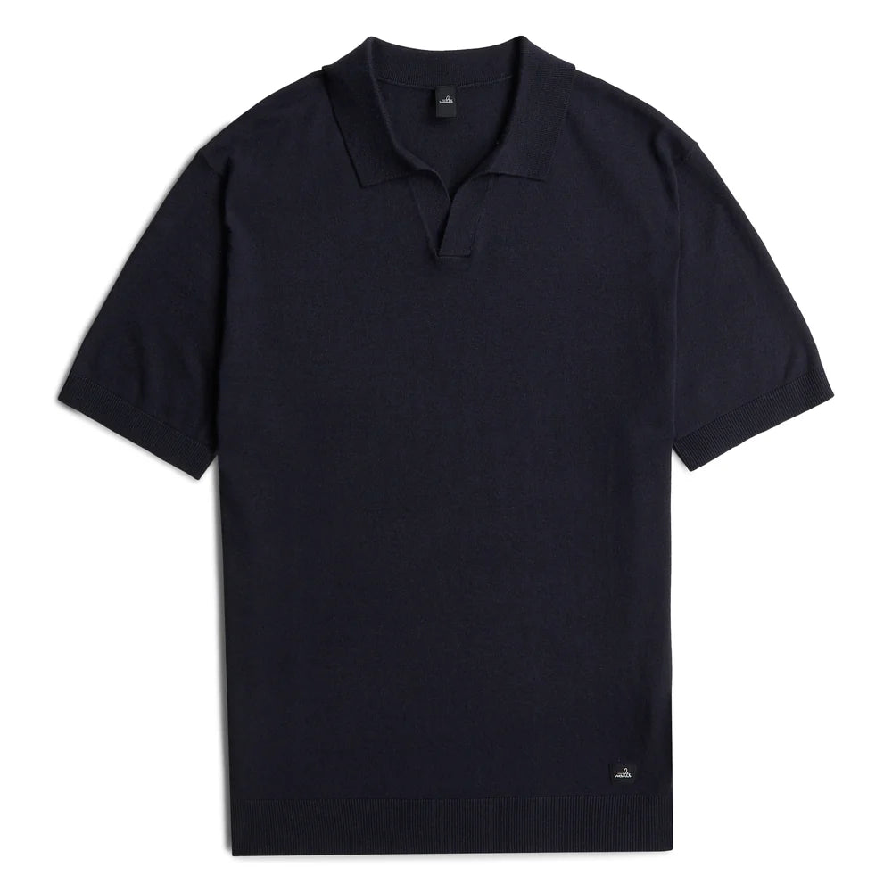 Wahts Polo katoen linnen - Marine blauw