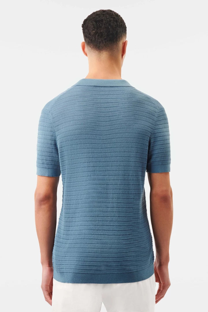 Drykorn Polo Shirt - Blauw dessin
