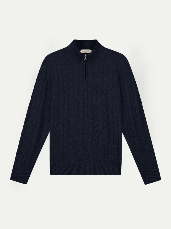 Aurelien Trui Turtle Neck - Marine blauw