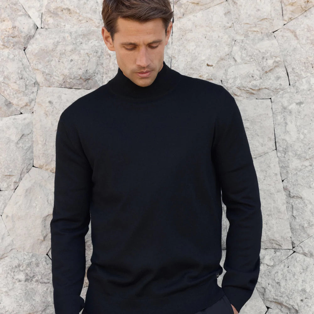 Wahts Trui Turtle Neck - Marine blauw