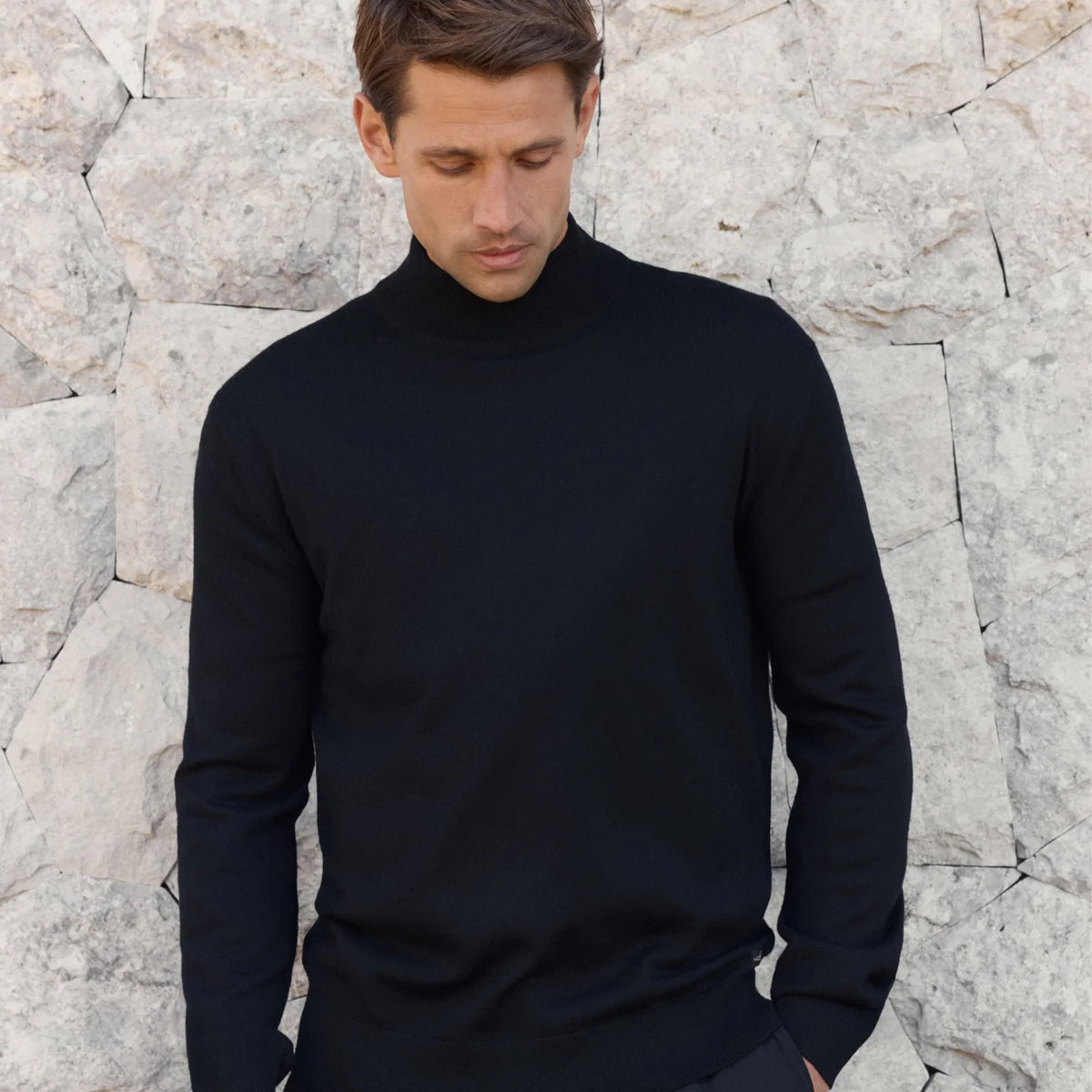Wahts Trui Turtle Neck - Marine blauw