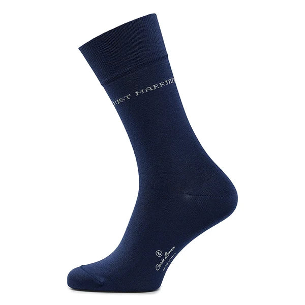 Carlo Lanza just married sokken - Marine blauw
