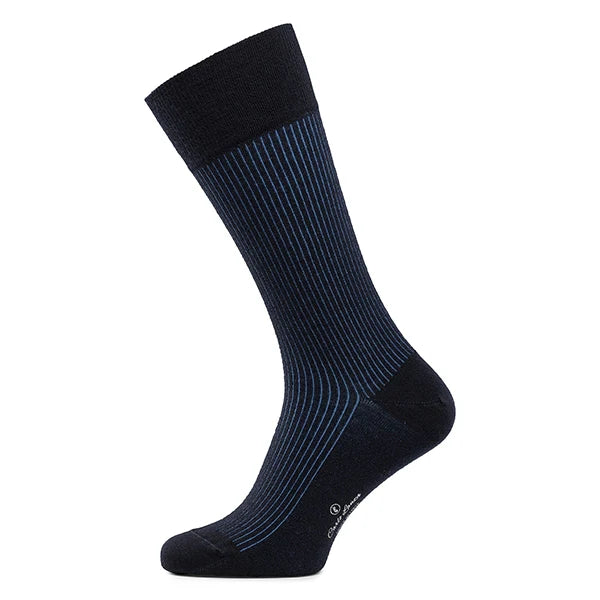 Carlo Lanza Sokken wol - Marine blauw