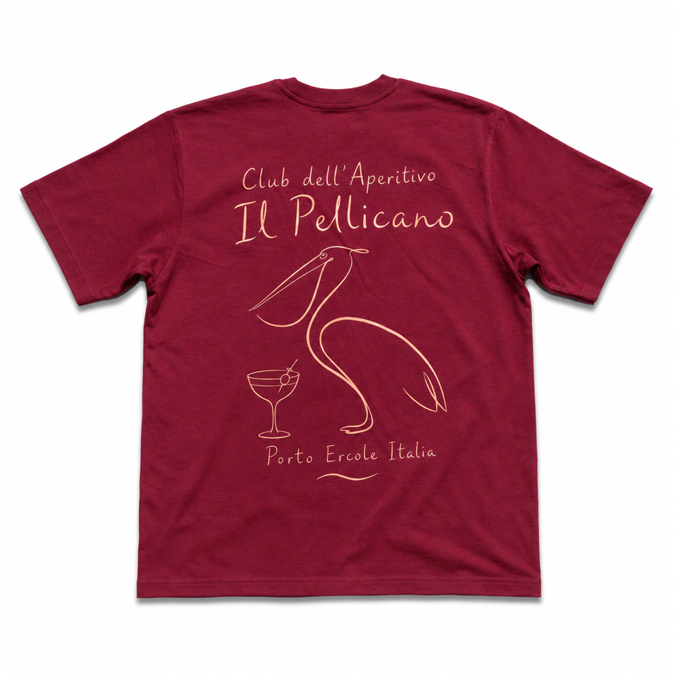 WY print T-shirt - Pellicano bordeaux