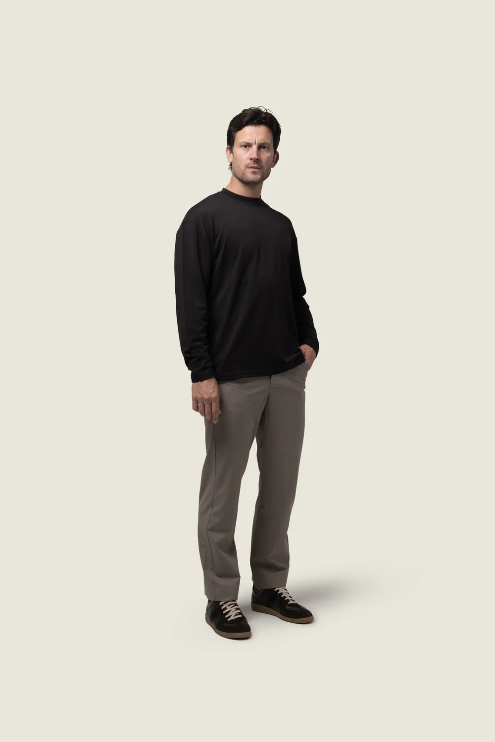 Duquezzi T-shirt Lange Mouw - Bruin