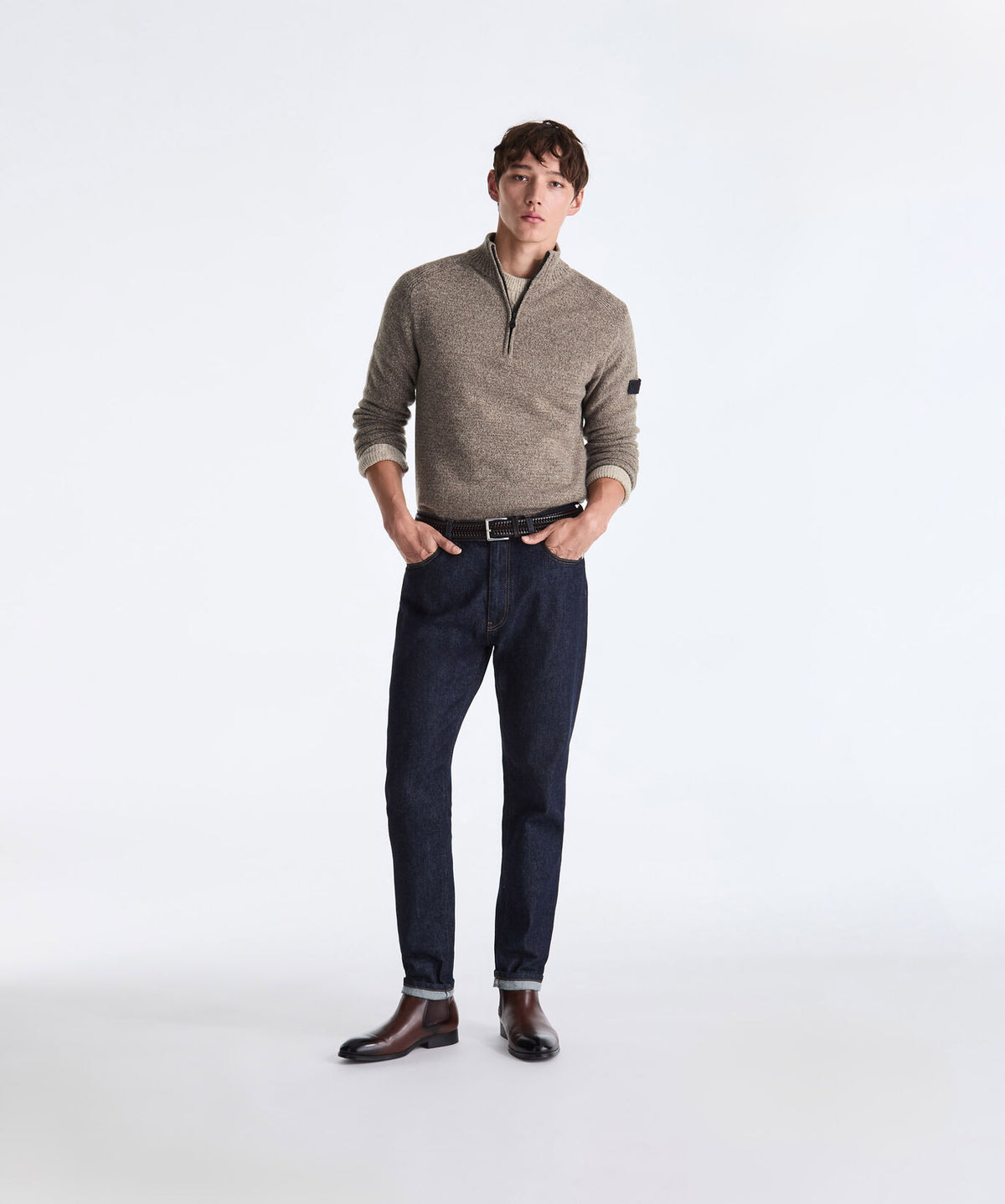 Peuterey Trui Turtle Neck - Bruin