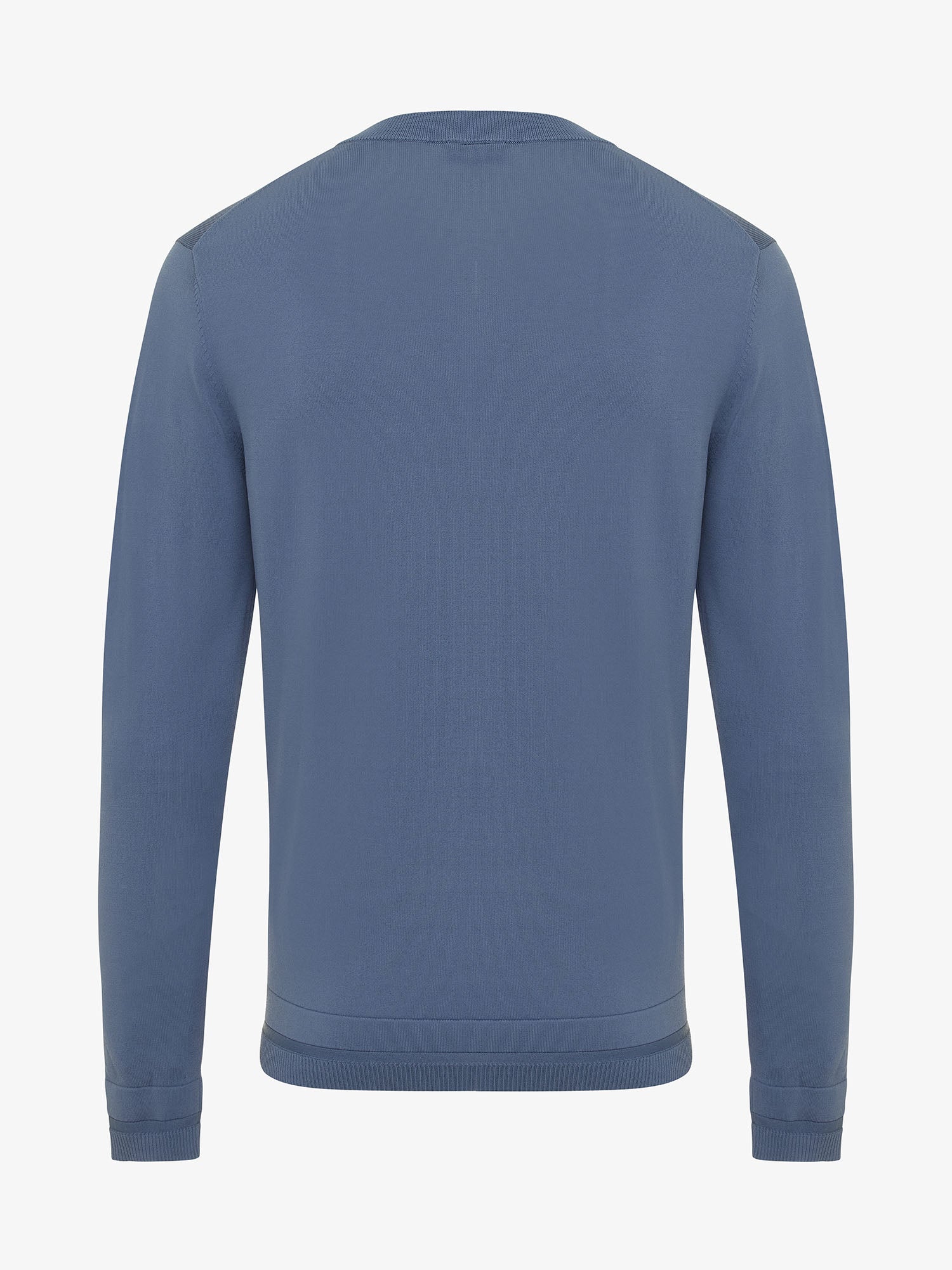 Genti Trui Ronde Hals - Raf blauw