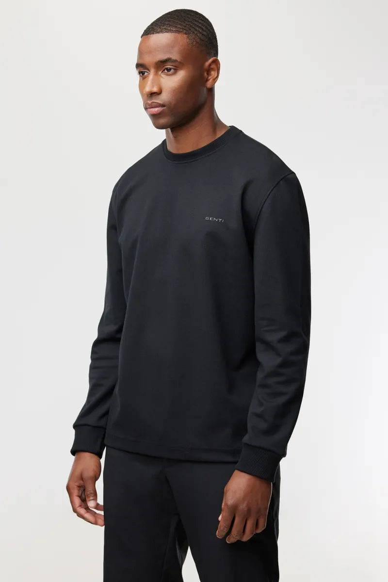 Genti T-shirt Lange Mouw - Zwart