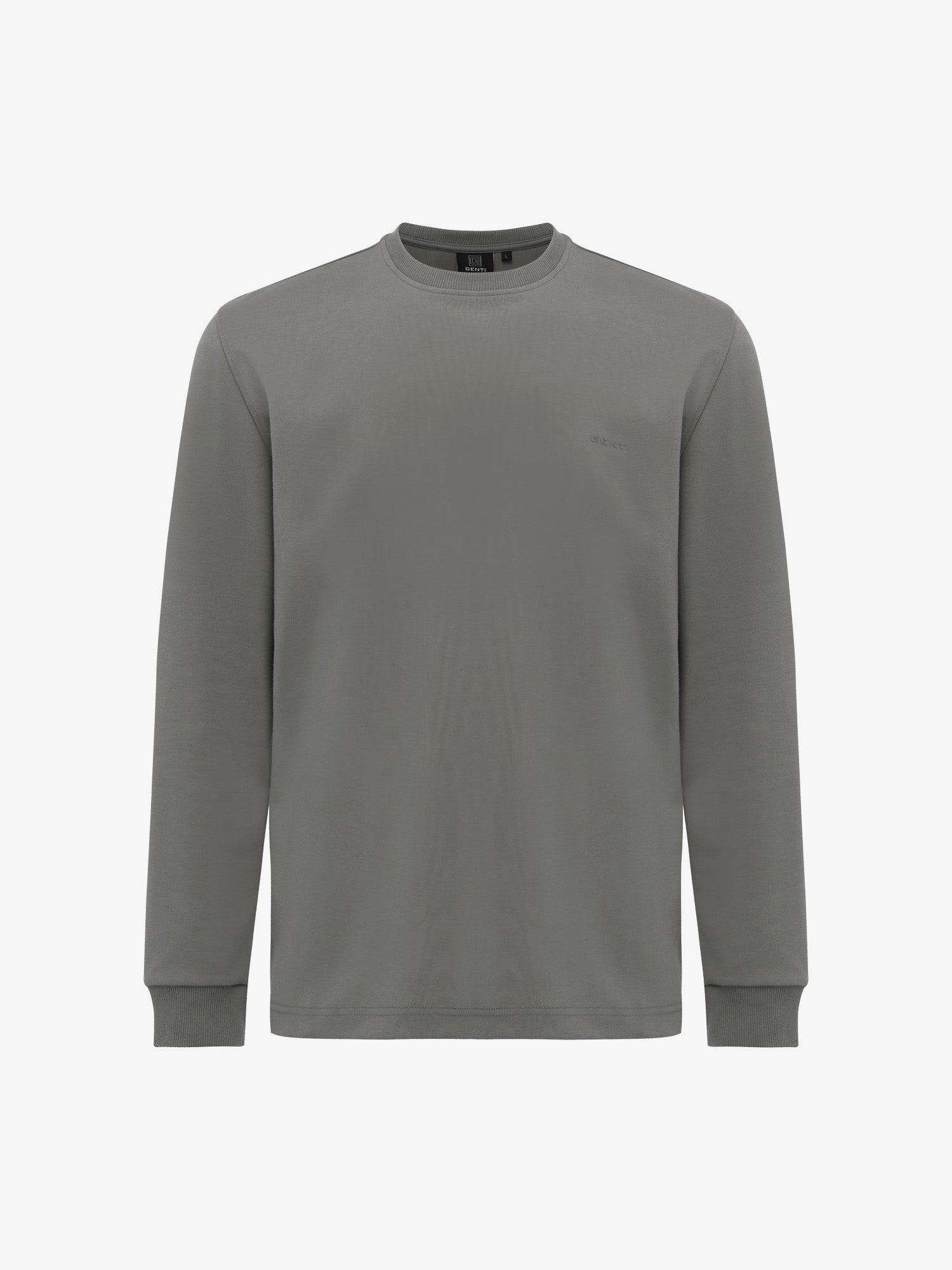 Genti T-shirt Lange Mouw - Grijs