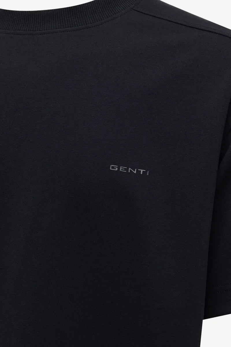 Genti T-shirt Lange Mouw - Zwart