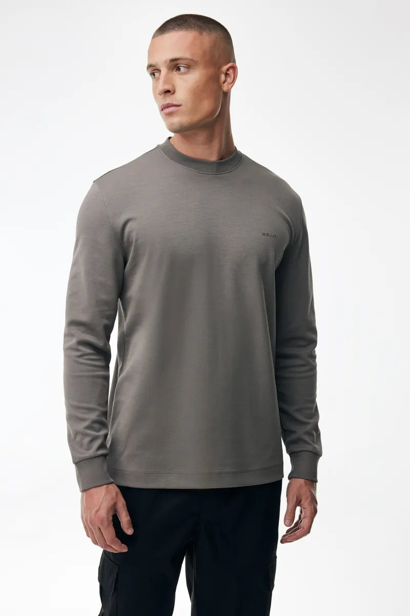 Genti T-shirt Lange Mouw - Bruin