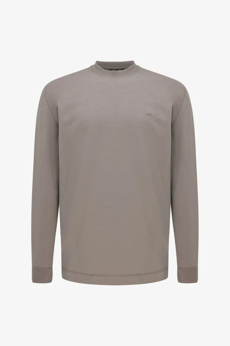 Genti T-shirt Lange Mouw - Bruin