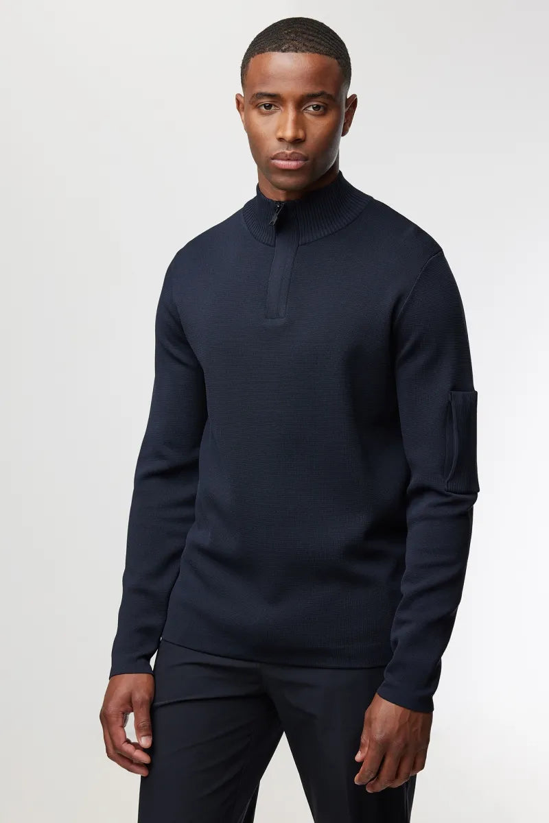 Genti Trui Turtle Neck - Marine blauw