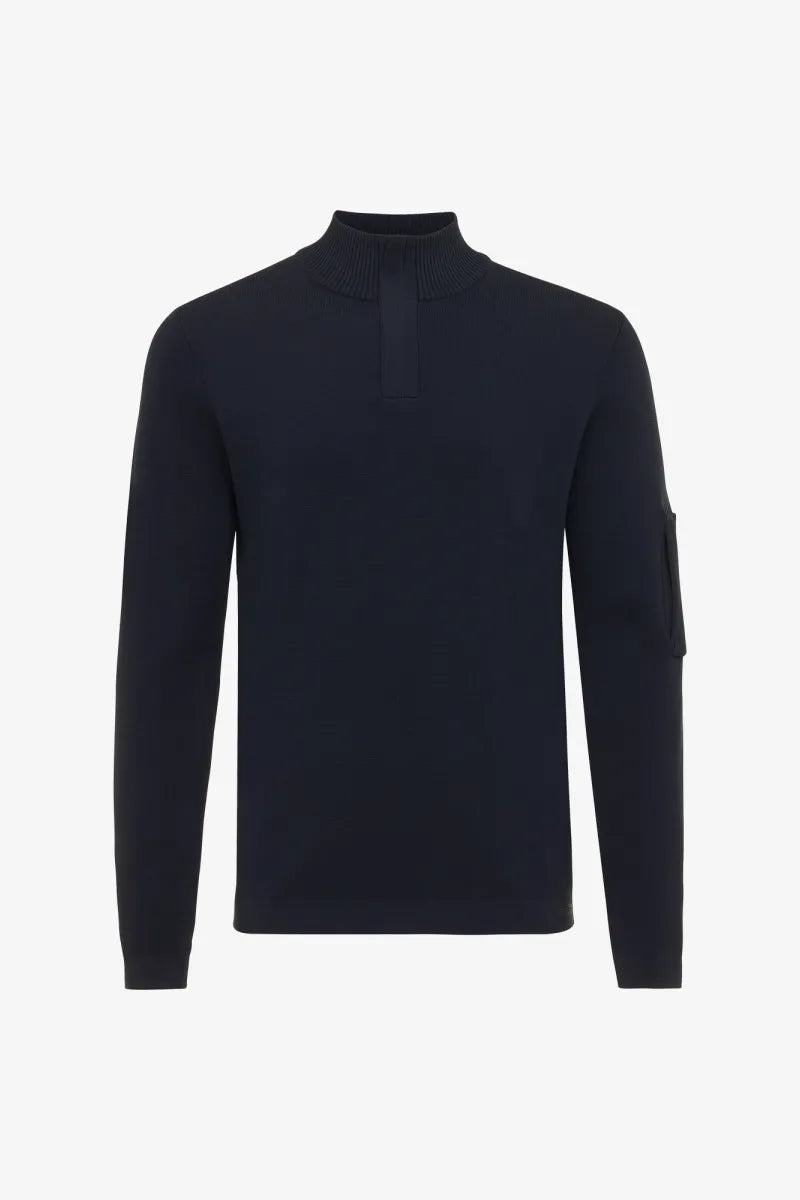 Genti Trui Turtle Neck - Marine blauw