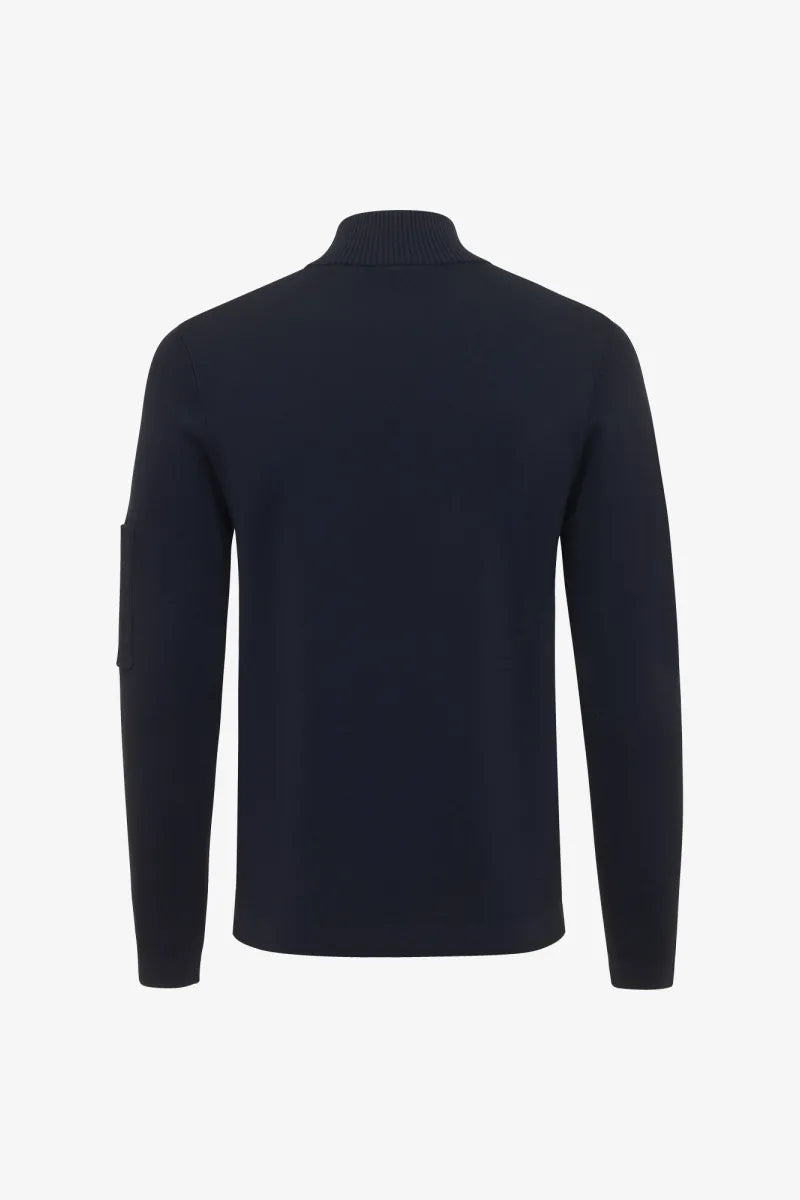 Genti Trui Turtle Neck - Marine blauw