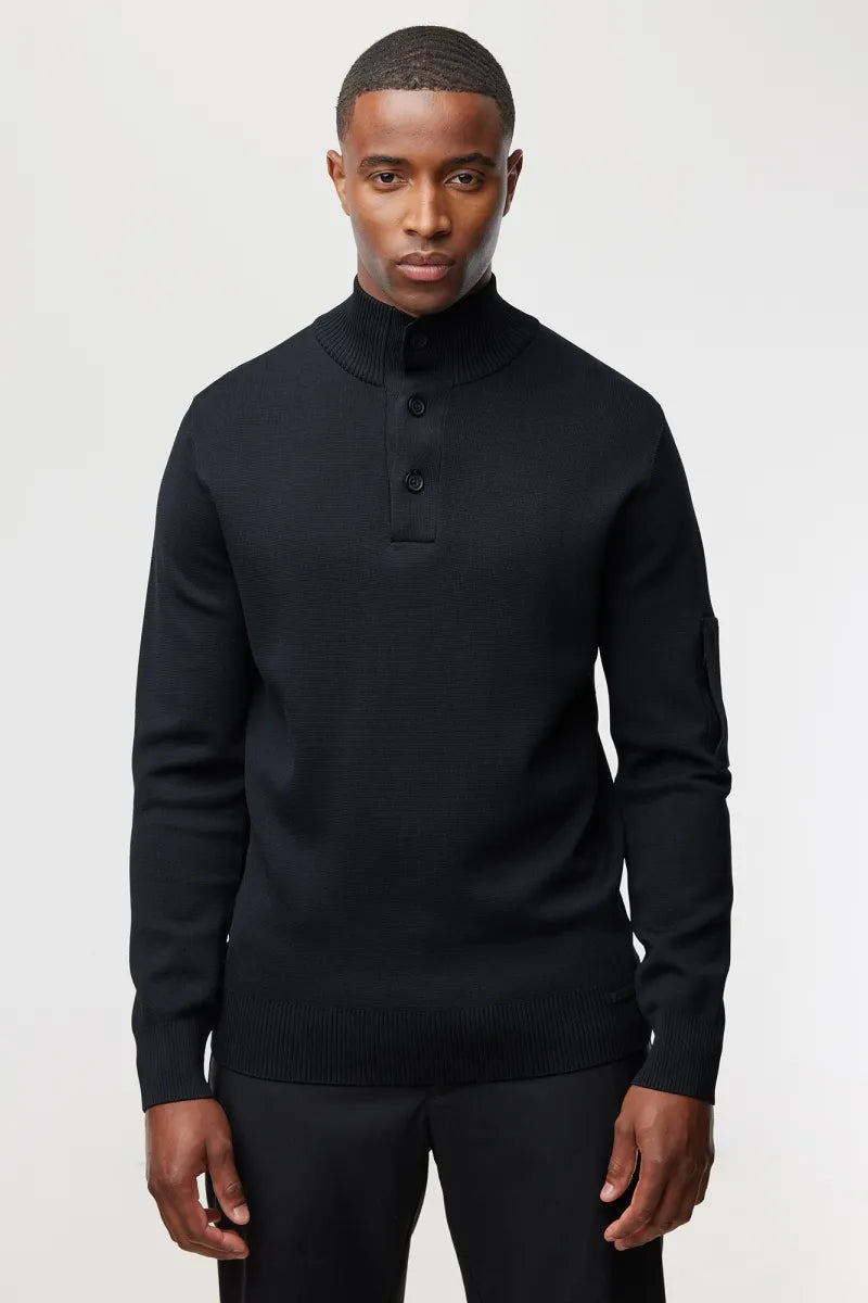 Genti Trui Turtle Neck - Zwart