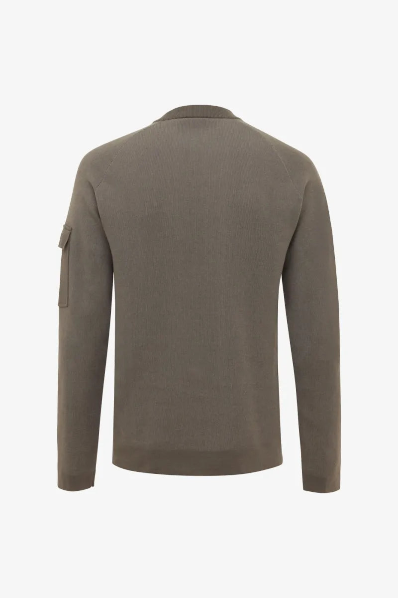Genti Trui Ronde Hals - Bruin