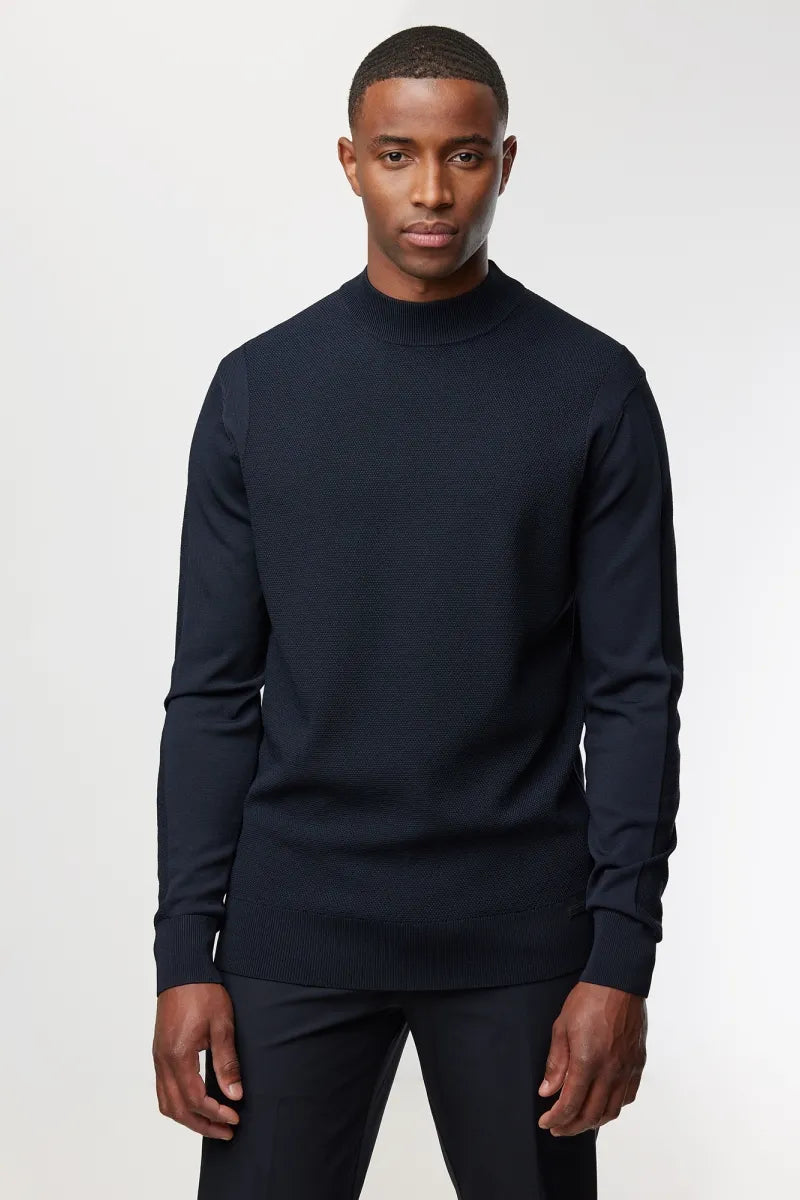 Genti Trui Turtle Neck - Marine blauw