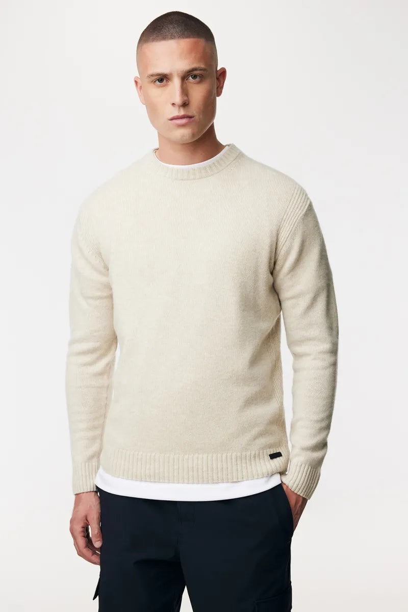 Genti Trui Ronde Hals - Beige