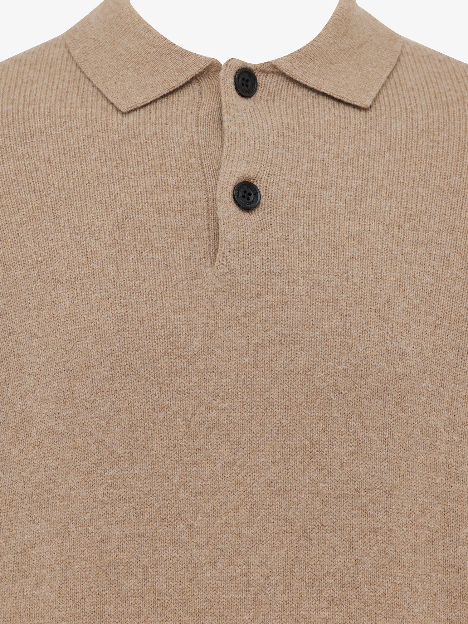 Genti Polo Shirt Lange Mouw - Beige