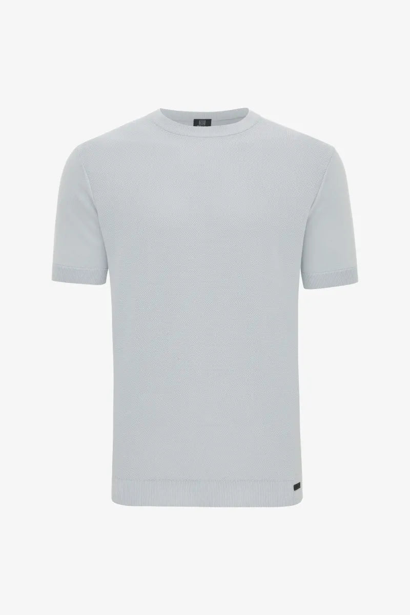 Genti Trui Ronde Hals - Lichtblauw