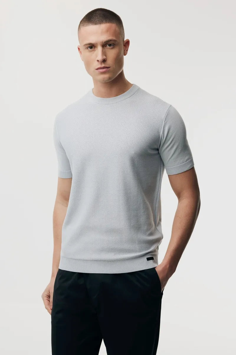 Genti Trui Ronde Hals - Lichtblauw