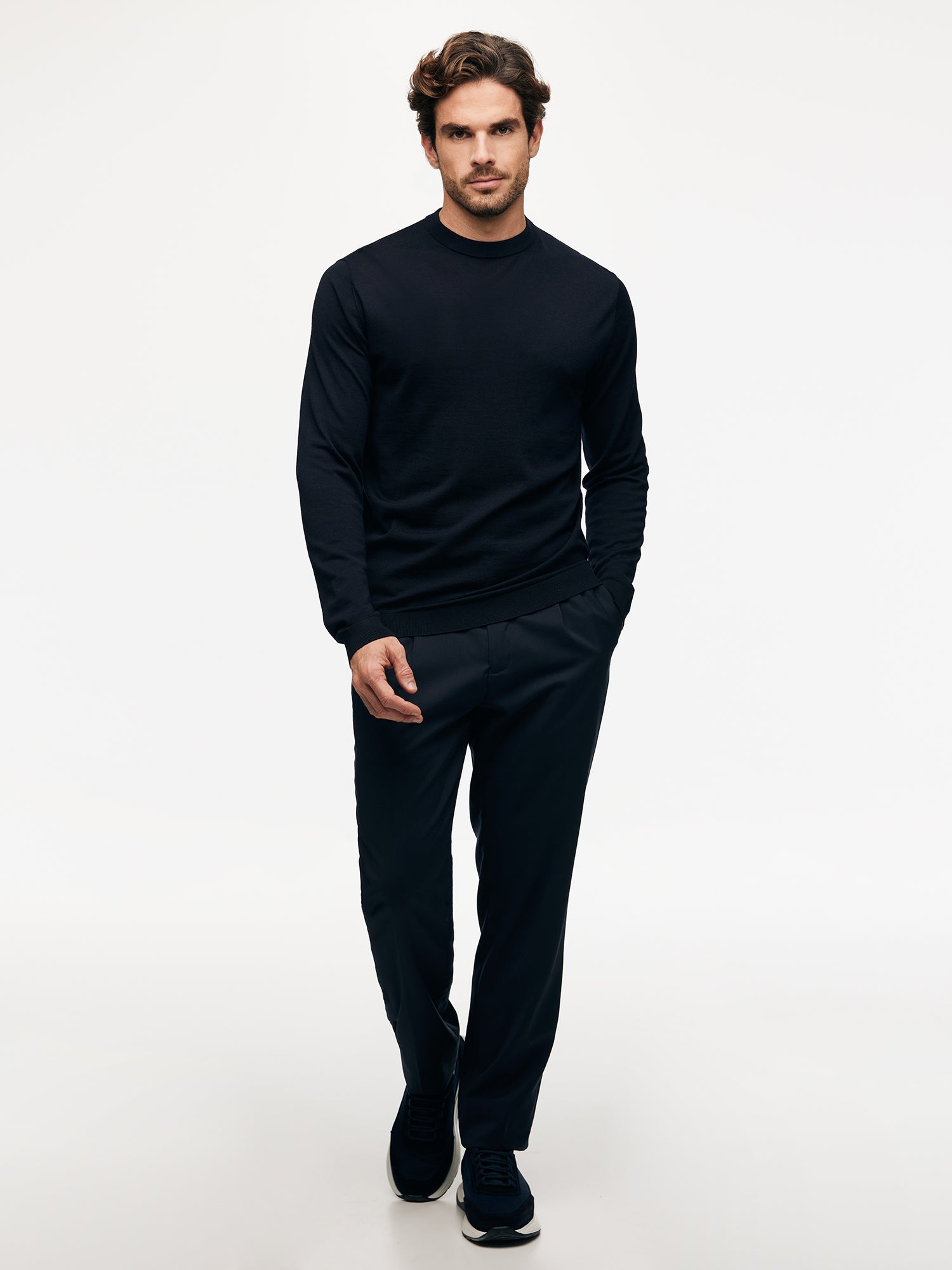 Gentiluomo Trui Ronde Hals - Marine blauw