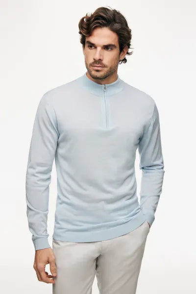 Gentiluomo Trui Turtle Neck - Lichtblauw