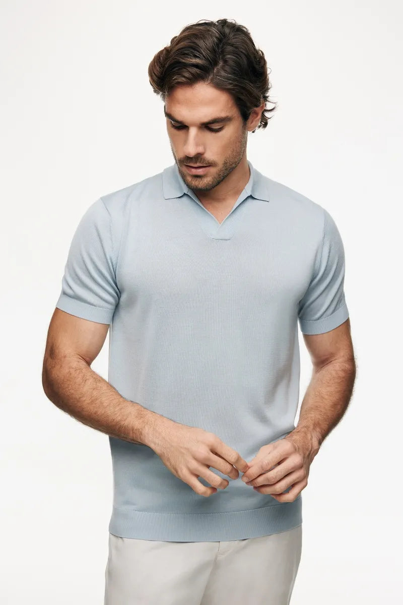 Gentiluomo Polo Shirt - Lichtblauw