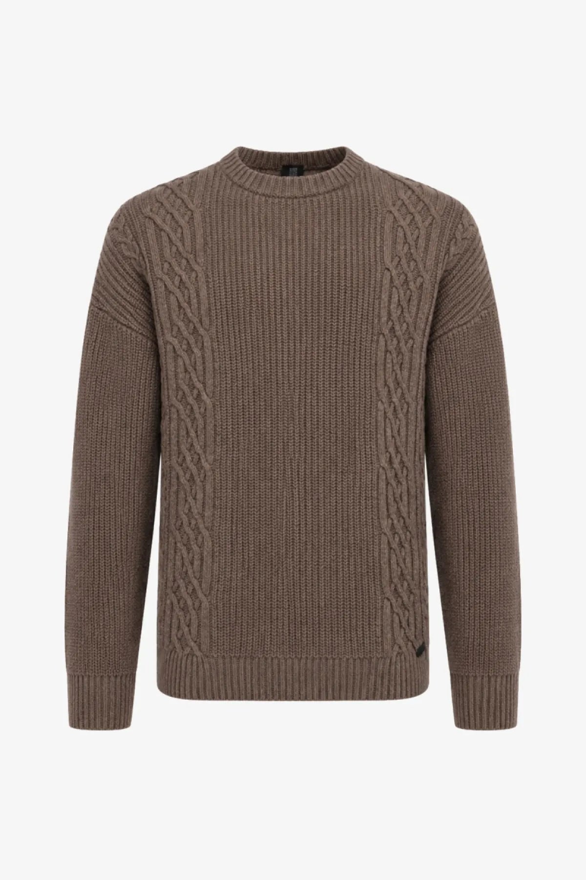 Genti Trui Ronde Hals - Bruin