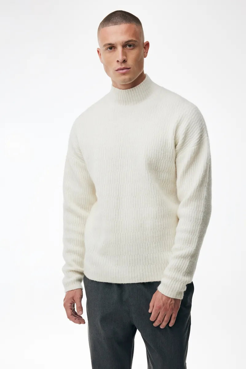 Genti Trui Turtle Neck - Wit