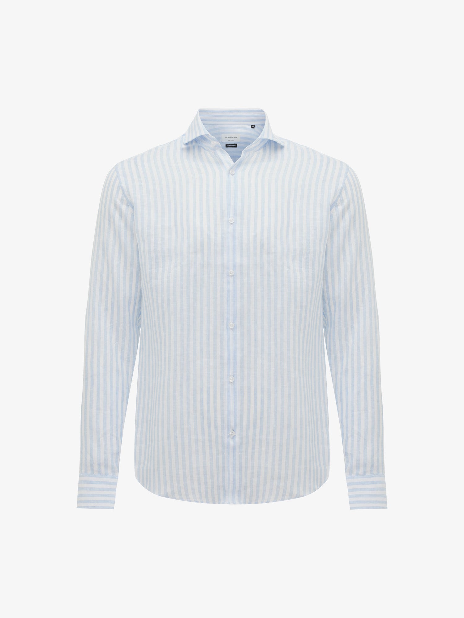 Gentiluomo Shirt Linnen - Blauw dessin