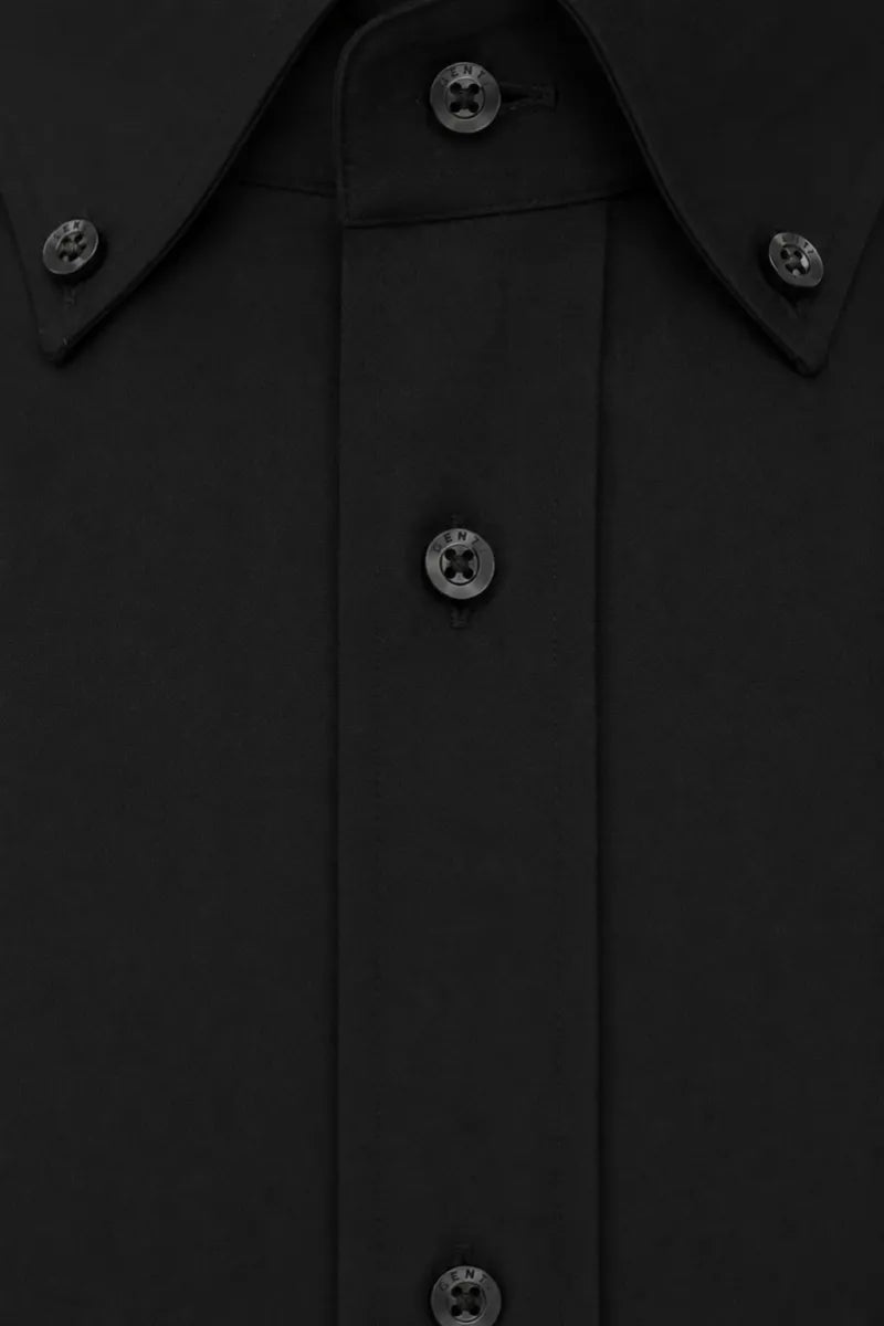 Genti Shirt Casual - Zwart