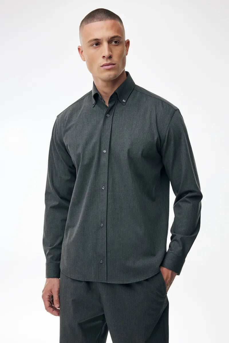 Genti Shirt Casual - Grijs