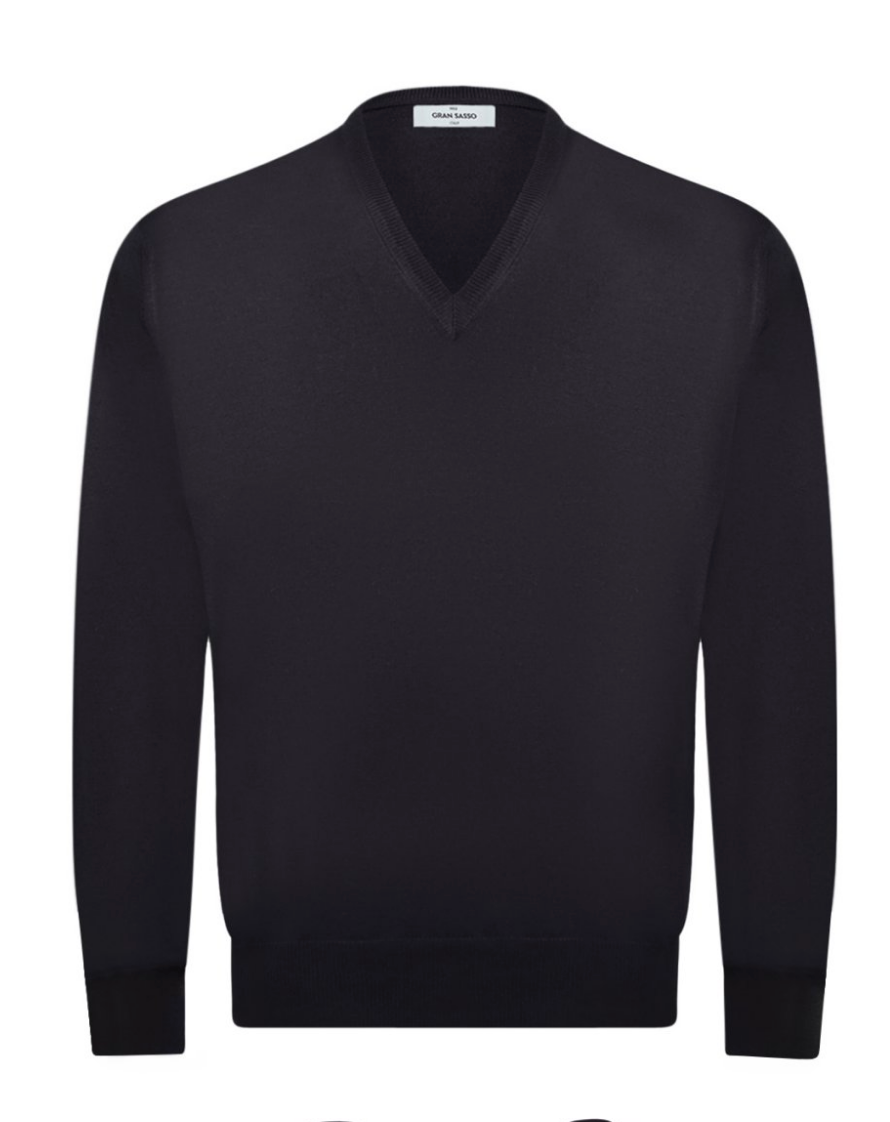 Gran Sasso Trui V-hals - Zwart