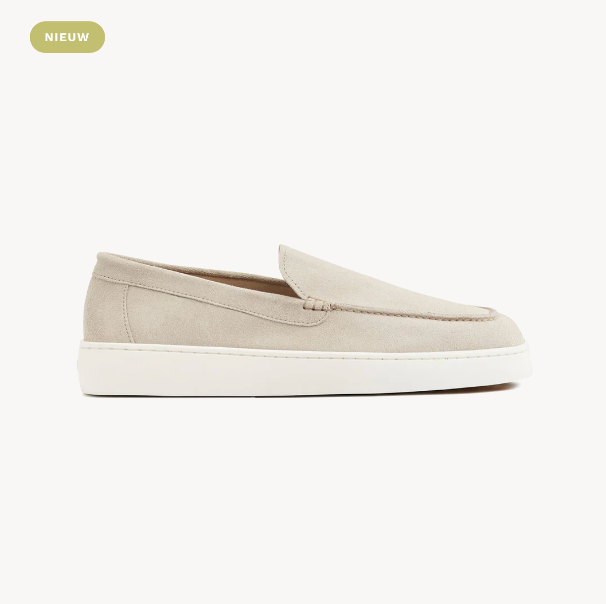 Greve suede sneaker licht beige