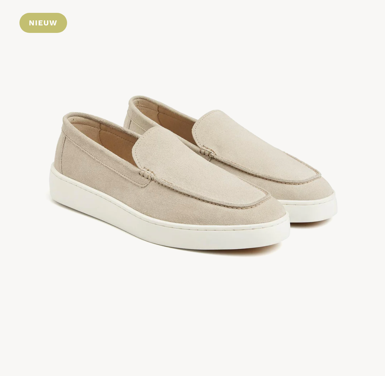Greve suede sneaker licht beige