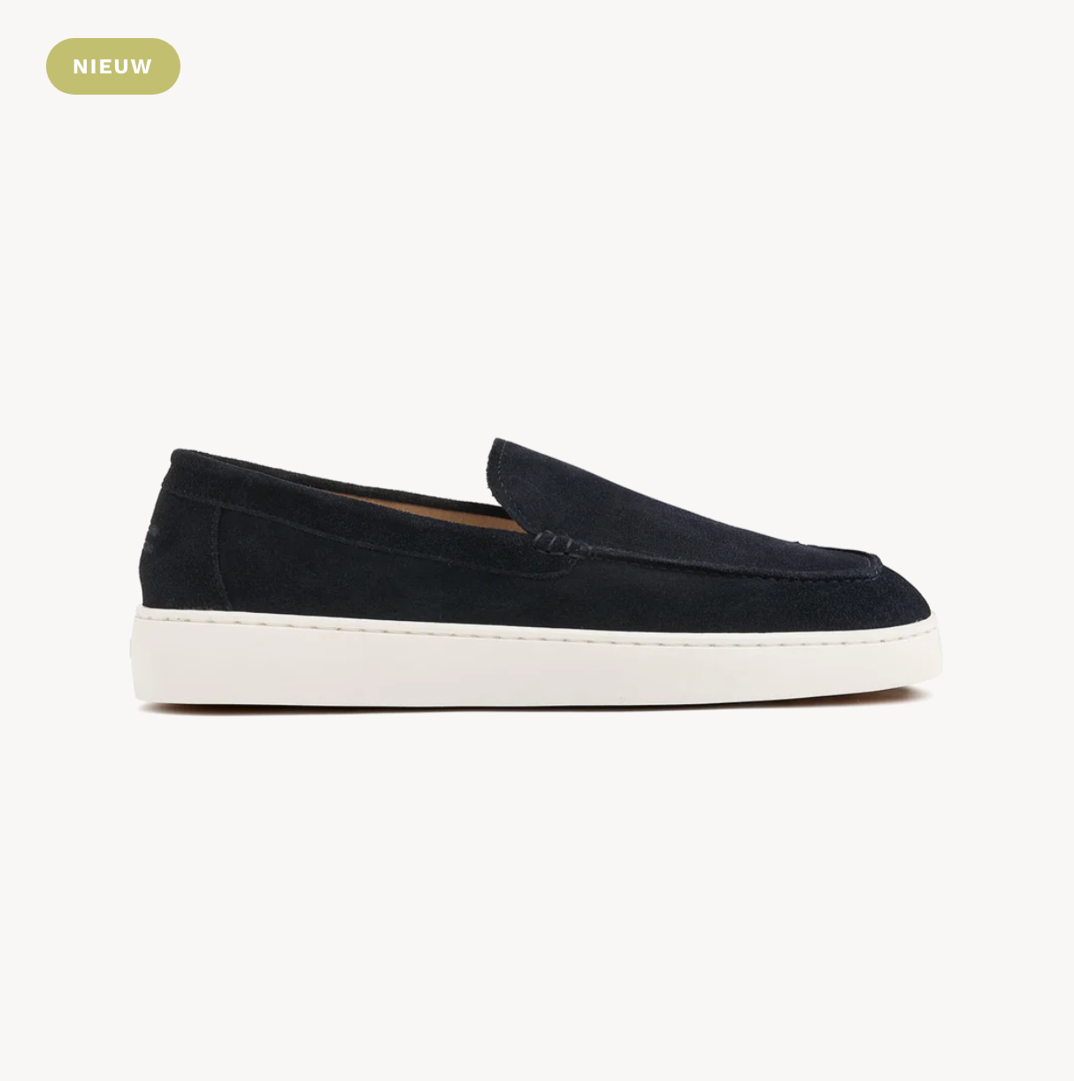 Greve suede instapper Navy