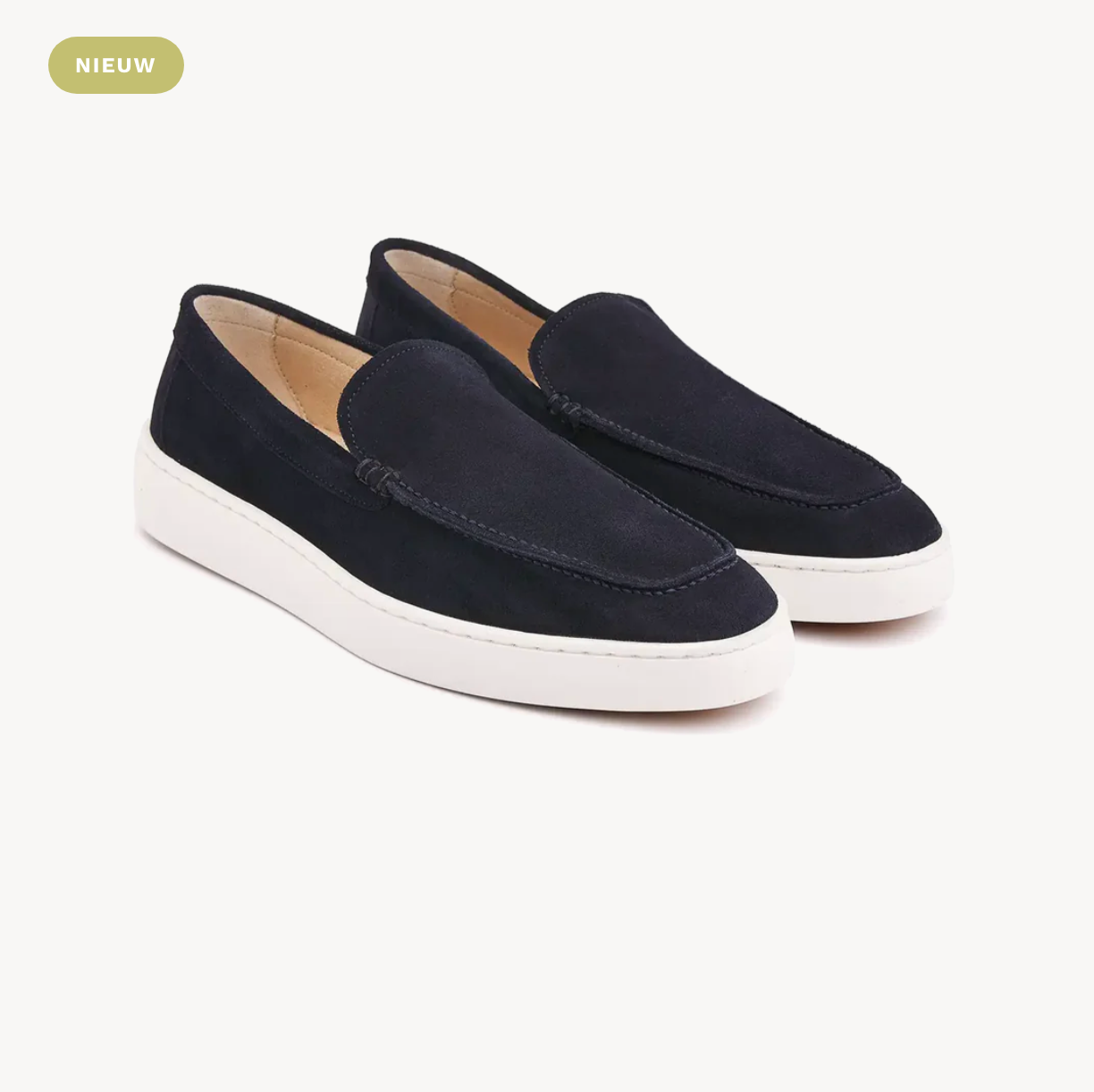 Greve suede instapper Navy